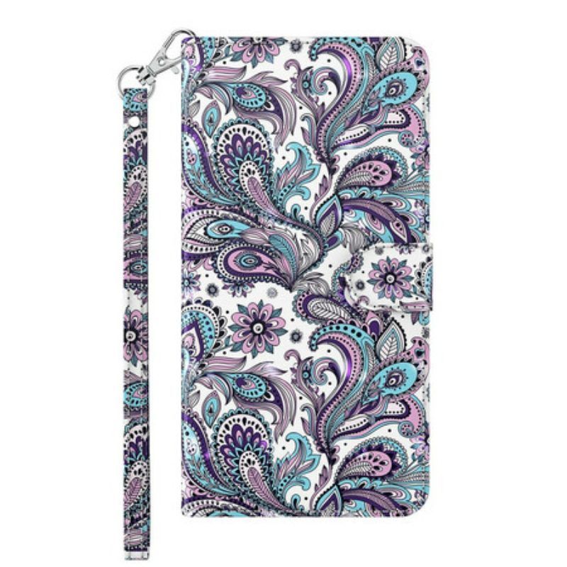 Flip Case Für Samsung Galaxy M12 / A12 Blumenmuster