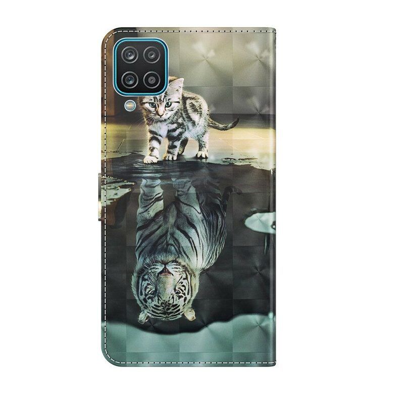 Flip Case Für Samsung Galaxy M12 / A12 Ernest Der Tiger