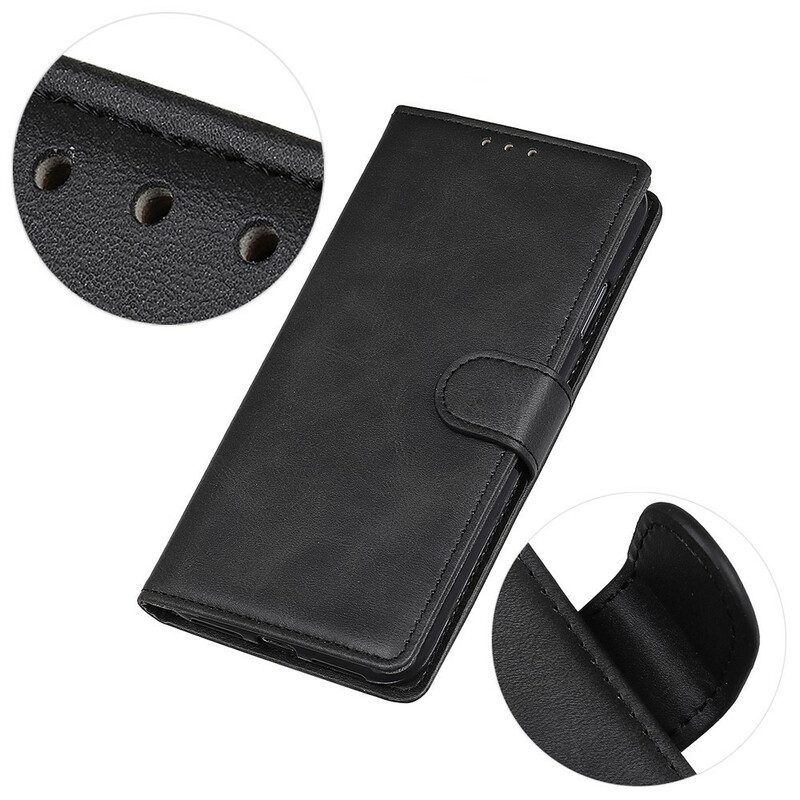 Flip Case Für Samsung Galaxy M12 / A12 Retro-mattledereffekt