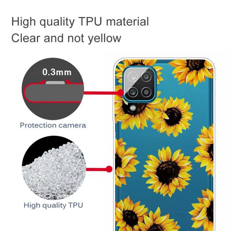 Handyhülle Für Samsung Galaxy M12 / A12 Sonnenblumen