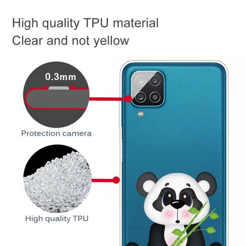 Hülle Für Samsung Galaxy M12 / A12 Nahtloser Trauriger Panda