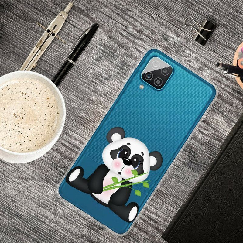 Hülle Für Samsung Galaxy M12 / A12 Nahtloser Trauriger Panda