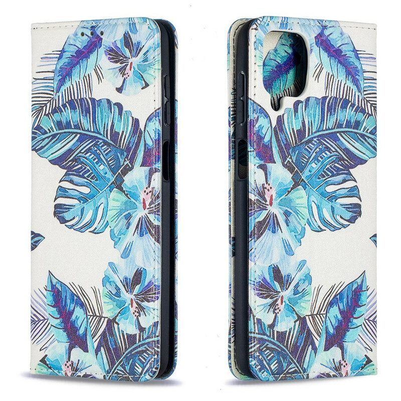 Schutzhülle Für Samsung Galaxy M12 / A12 Flip Case Blätter