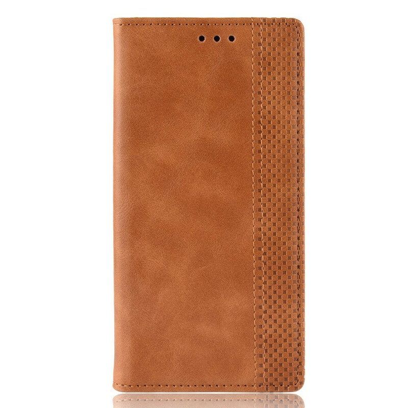 Schutzhülle Für Samsung Galaxy M12 / A12 Flip Case Stilisierter Vintage-ledereffekt