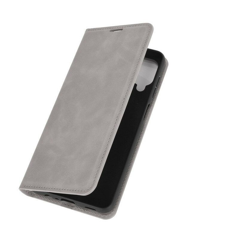 Schutzhülle Für Samsung Galaxy M12 / A12 Flip Case Weicher Ledereffekt