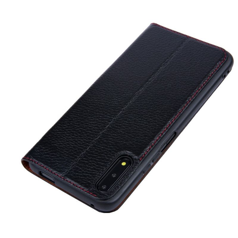 Cover Anzeigen Huawei P Smart Pro Schwarz Pro Echtes Litschileder