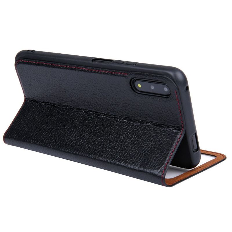 Cover Anzeigen Huawei P Smart Pro Schwarz Pro Echtes Litschileder