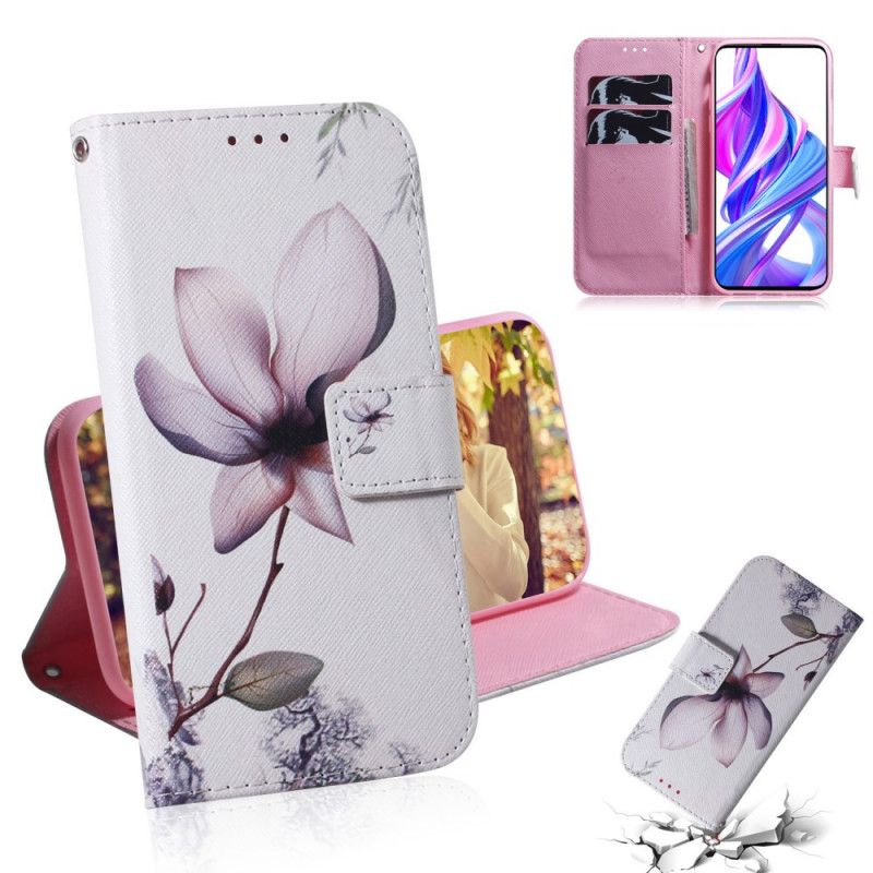 Lederhüllen Huawei P Smart Pro Pro Alte Rosenblume