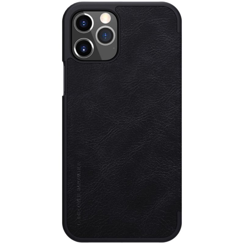 Flip Case iPhone 12 / 12 Pro Schwarz Nillkin-Qin-Serie