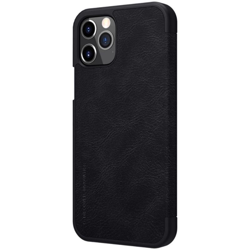 Flip Case iPhone 12 / 12 Pro Schwarz Nillkin-Qin-Serie