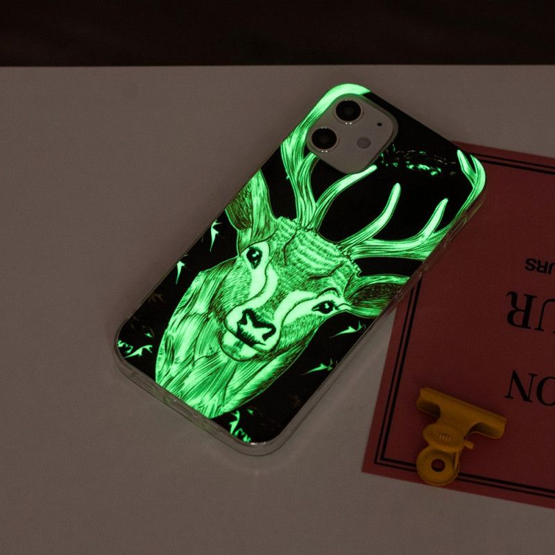 Hülle Für iPhone 12 / 12 Pro Fluoreszierender Majestätischer Hirsch