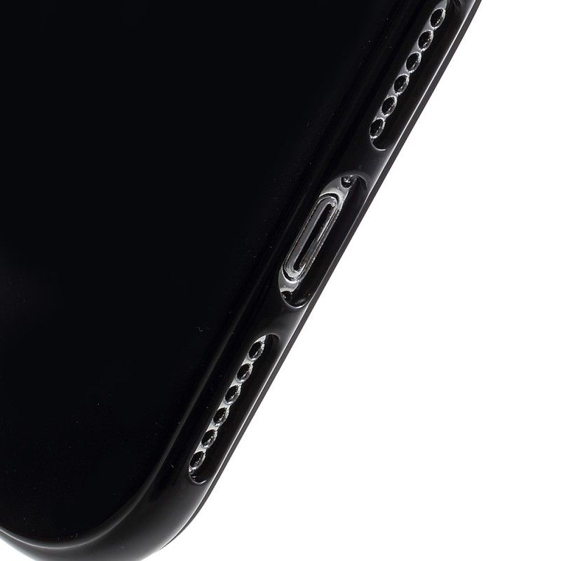 Hülle iPhone XR Schwarz Glänzendes Silikon