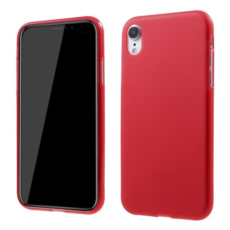 Hülle iPhone XR Schwarz Mattes Silikon