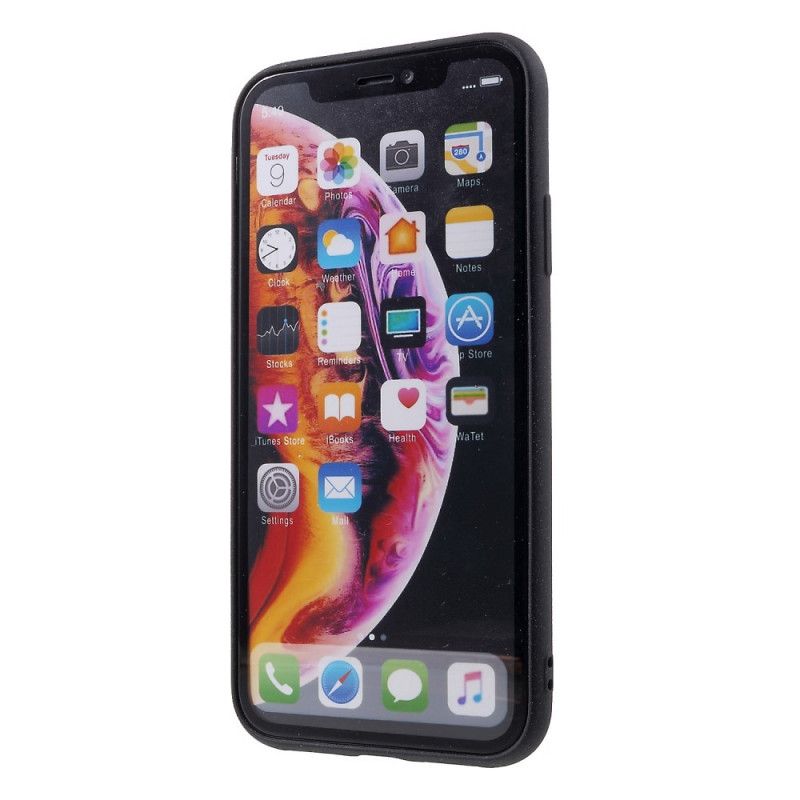 Hülle iPhone XR Schwarz Mattes Silikon