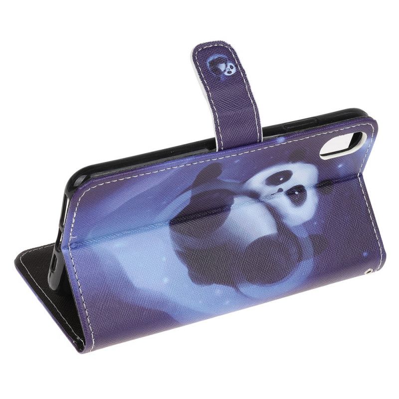 Lederhüllen iPhone XR Panda-Raum Mit Tanga