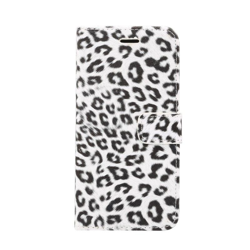 Lederhüllen iPhone XR Weiß Leopard