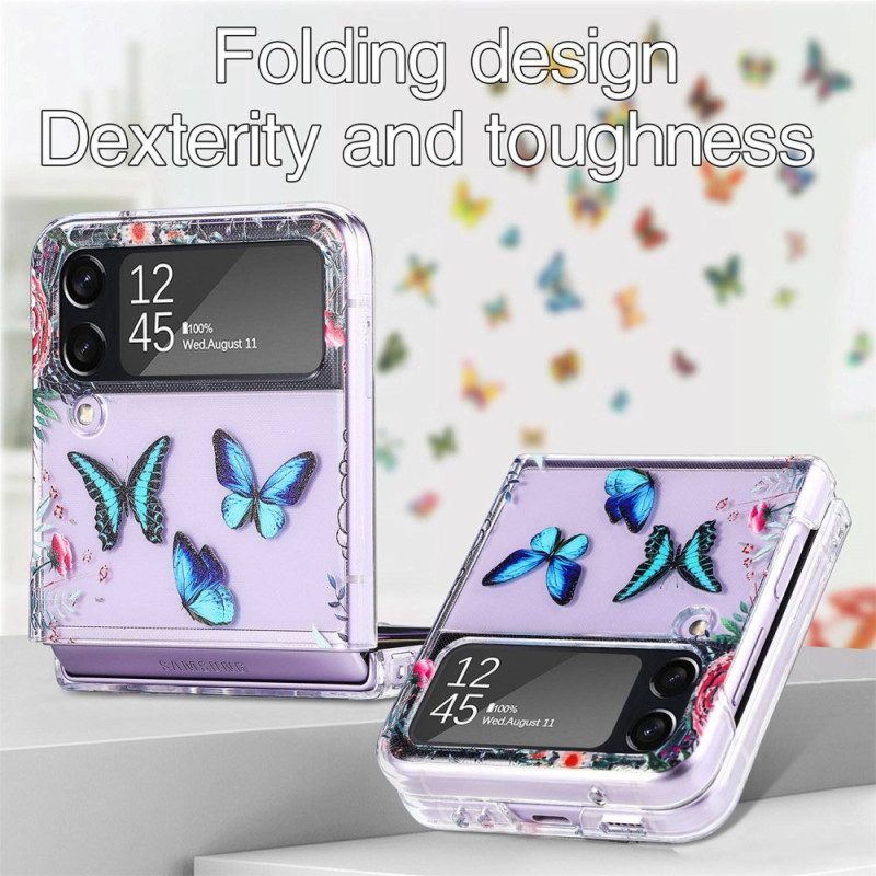 Handyhülle Für Samsung Galaxy Z Flip 4 Flip Case Mehrere Schmetterlinge