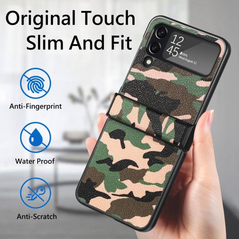 Handyhülle Für Samsung Galaxy Z Flip 4 Flip Case Militärische Tarnung