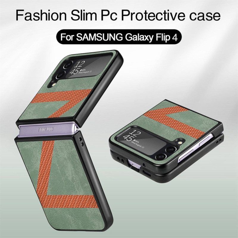 Handyhülle Für Samsung Galaxy Z Flip 4 Flip Case Stil Leder Z Design