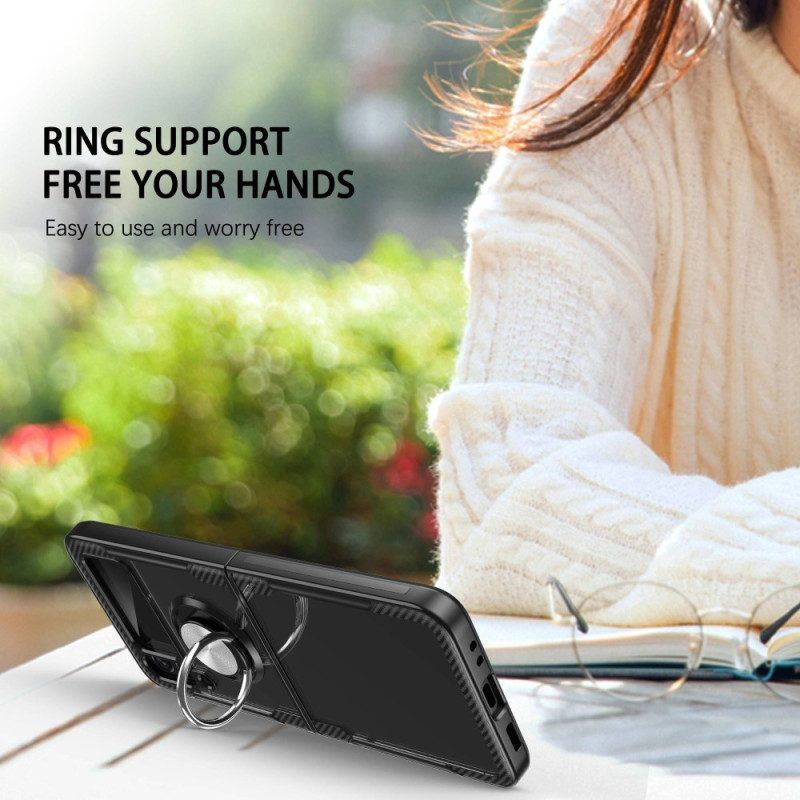 Handyhülle Für Samsung Galaxy Z Flip 4 Flip Case Transparente Ringhalterung