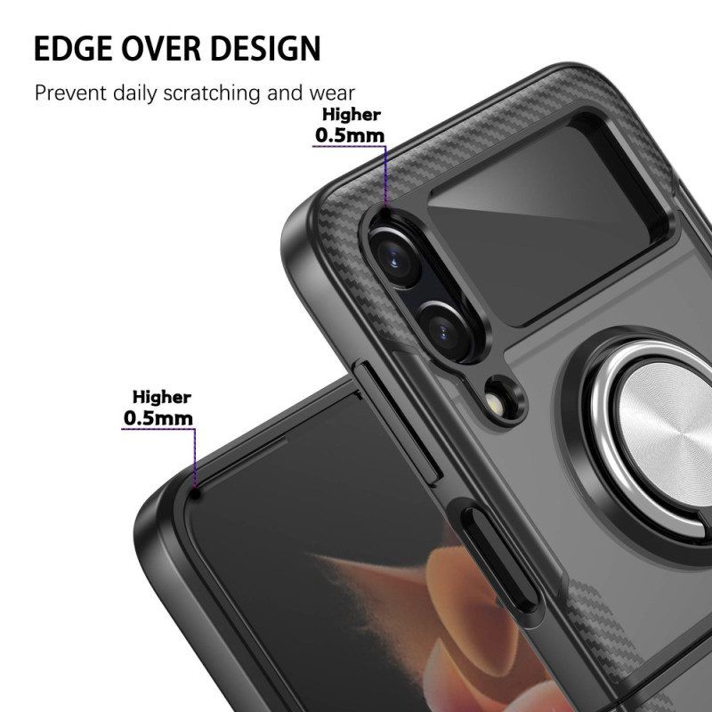 Handyhülle Für Samsung Galaxy Z Flip 4 Flip Case Transparente Ringhalterung