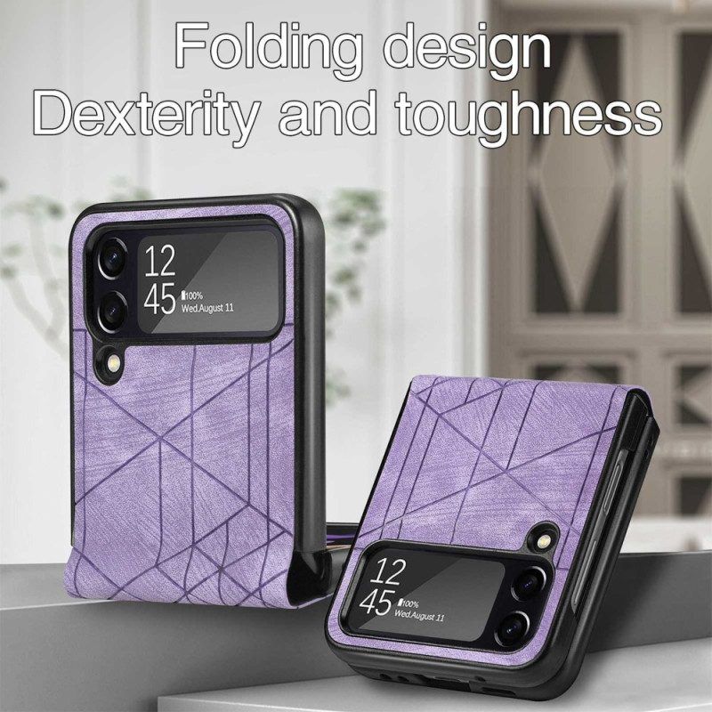 Hülle Für Samsung Galaxy Z Flip 4 Flip Case Geometrische Linien