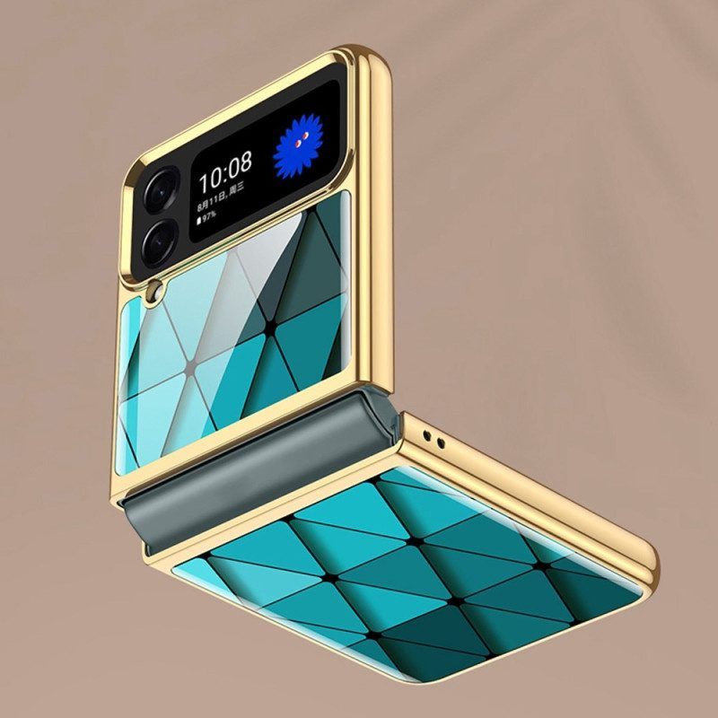 Hülle Für Samsung Galaxy Z Flip 4 Flip Case Gkk Abstraktes Gehärtetes Glas