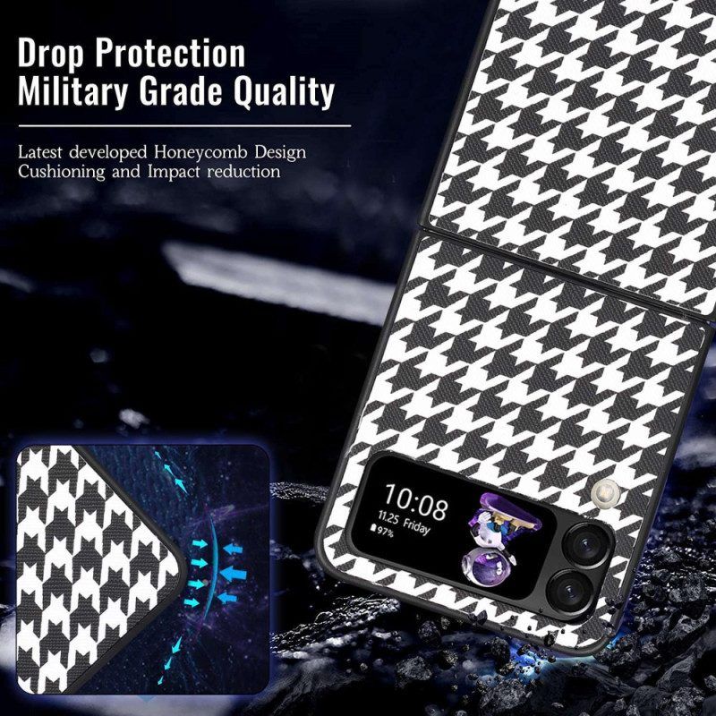 Hülle Für Samsung Galaxy Z Flip 4 Flip Case Hahnentritt