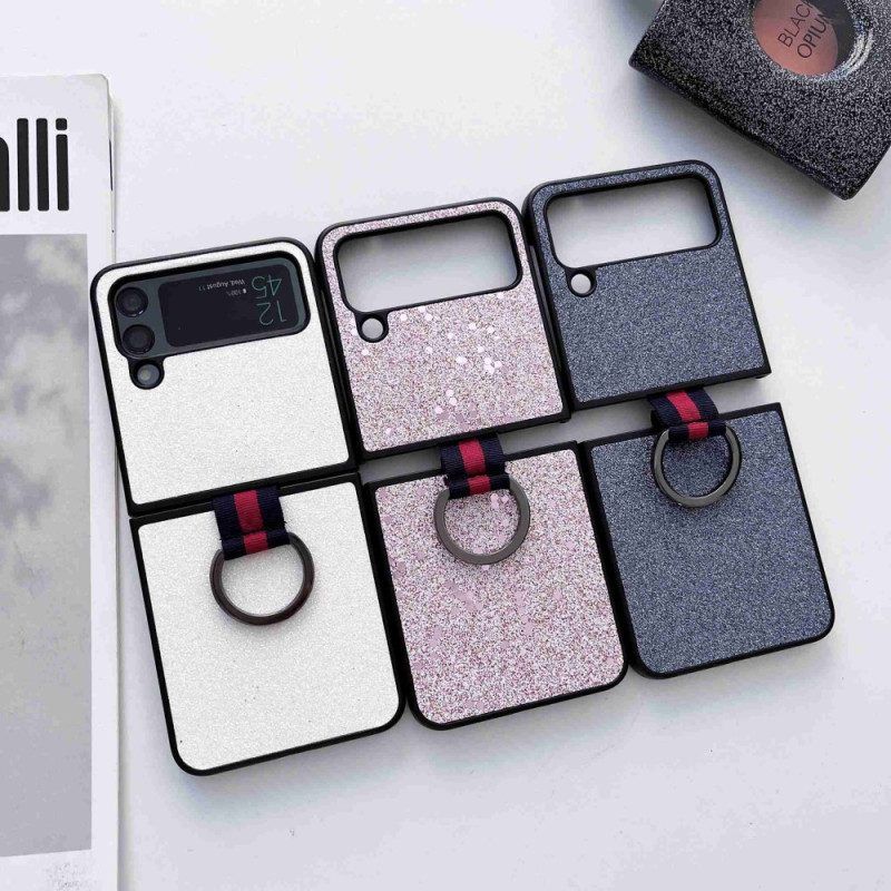 Hülle Für Samsung Galaxy Z Flip 4 Flip Case Pailletten Mit Ring