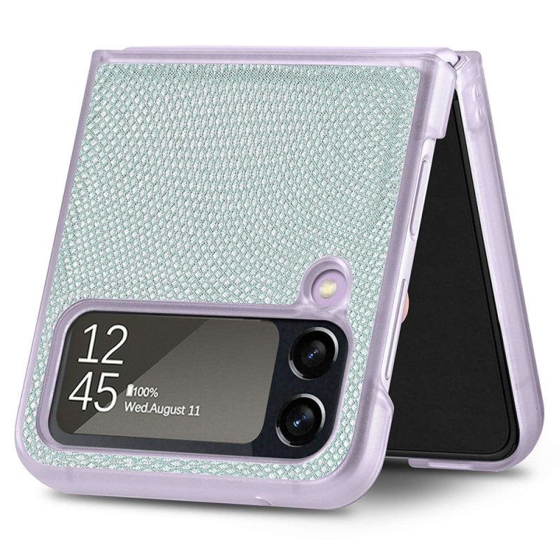 Hülle Für Samsung Galaxy Z Flip 4 Flip Case Schlangenstil Auf Klarem Silikon