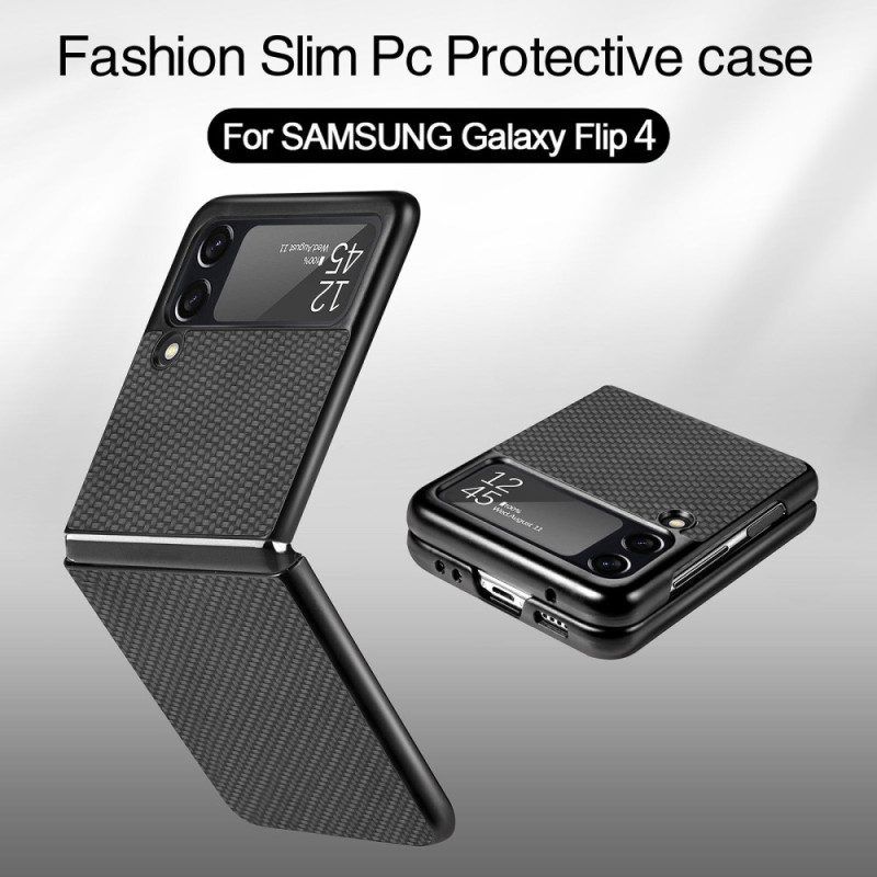 Hülle Für Samsung Galaxy Z Flip 4 Flip Case Strukturierte Kohlefaser