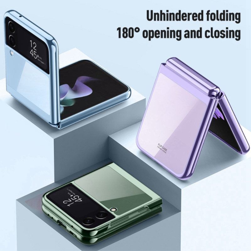 Hülle Für Samsung Galaxy Z Flip 4 Flip Case Transparente Umrisse Aus Metall