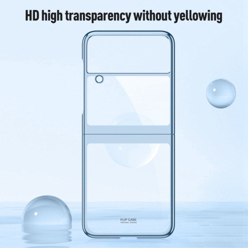 Hülle Für Samsung Galaxy Z Flip 4 Flip Case Transparente Umrisse Aus Metall