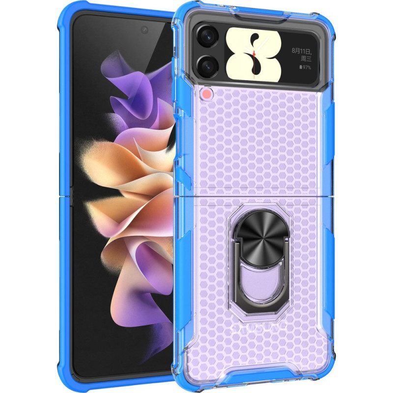 Hülle Für Samsung Galaxy Z Flip 4 Flip Case Wabe Mit Ringunterstützung