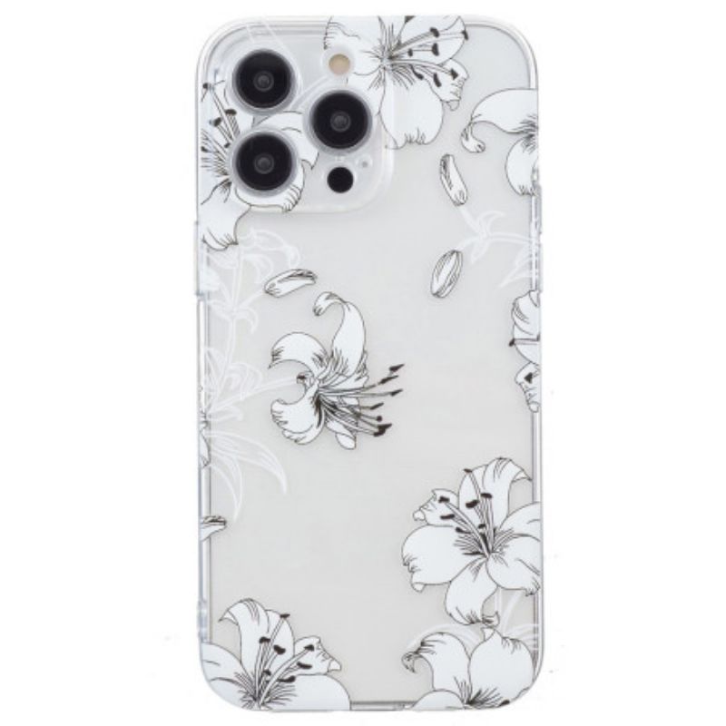 Hülle iPhone 16 Pro Max Handyhülle Weiße Blumen