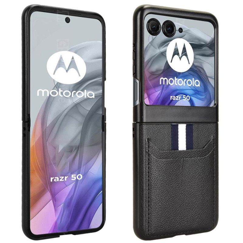 Hülle Für Motorola Razr 50 Doppelter Kartenhalter