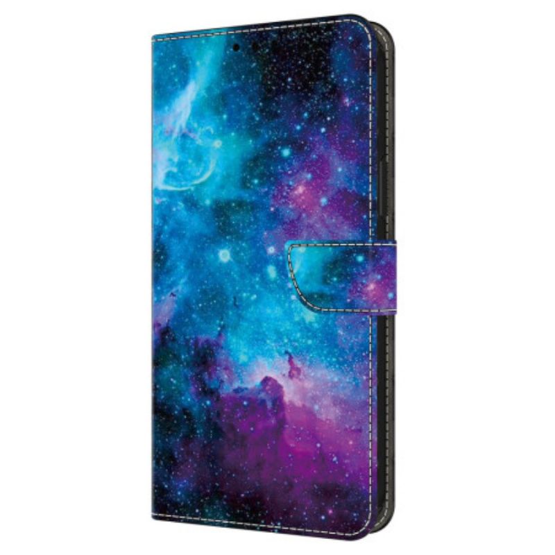 Lederhüllen Samsung Galaxy A16 5g Handyhülle Kosmischer Himmel