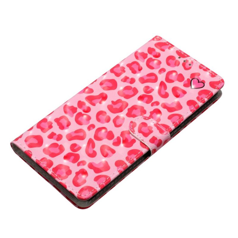 Lederhüllen Samsung Galaxy A16 5g Handyhülle Rosa Leopard