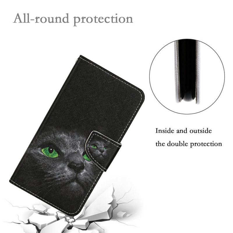 Lederhüllen Samsung Galaxy A16 5g Handyhülle Schwarze Katze