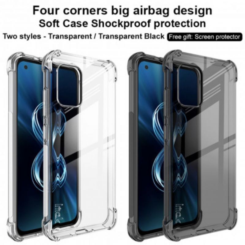 Hülle Asus Zenfone 8 Transparenter. Seidiger Imak