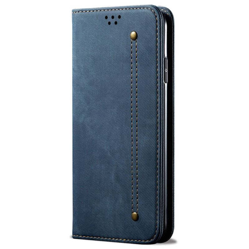 Flip Case Samsung Galaxy S24 Fe Jeansstoff