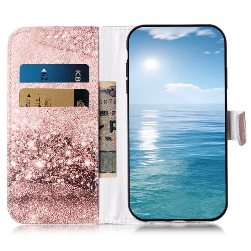 Lederhüllen Für Samsung Galaxy S24 Fe Roségoldener Marmor