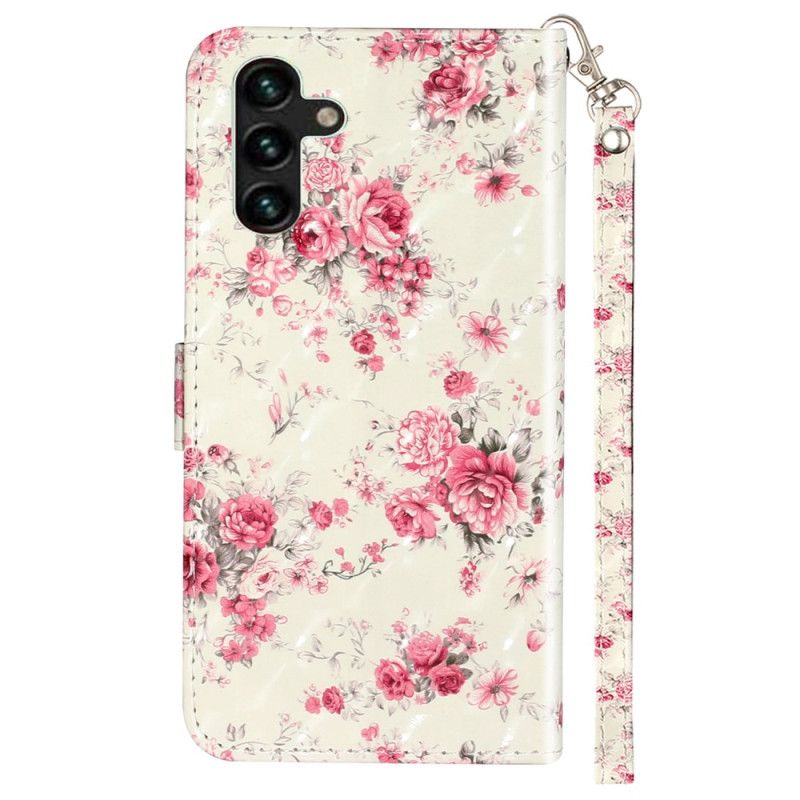 Lederhüllen Für Samsung Galaxy S24 Fe Vintage-rosen Mit Riemen