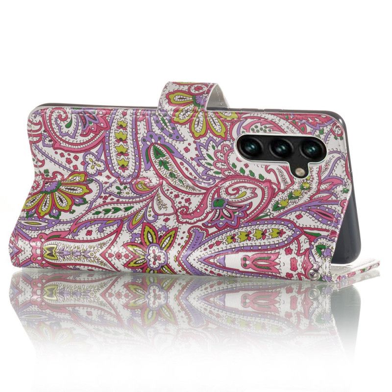 Lederhüllen Samsung Galaxy S24 Fe Paisley-muster