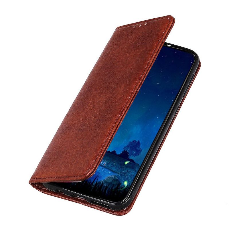 Flip Case OnePlus 8 Pro Schwarz Nüchterner Lederstil