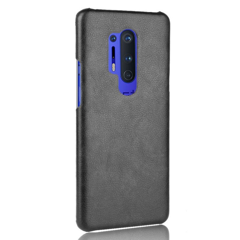 Hülle OnePlus 8 Pro Schwarz Performance Lychee Ledereffekt