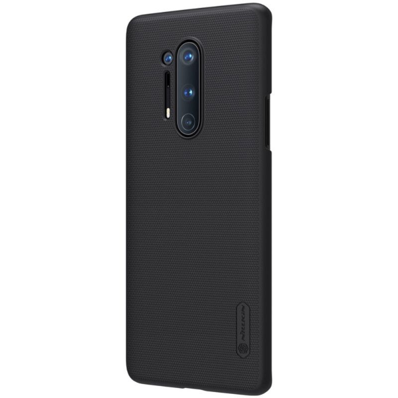 Hülle OnePlus 8 Pro Schwarz Starrer Gefrosteter Nillkin