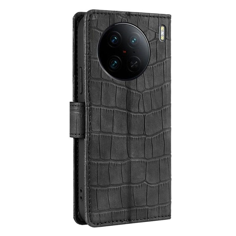 Flip Case Für Vivo X90 Pro Krokodil