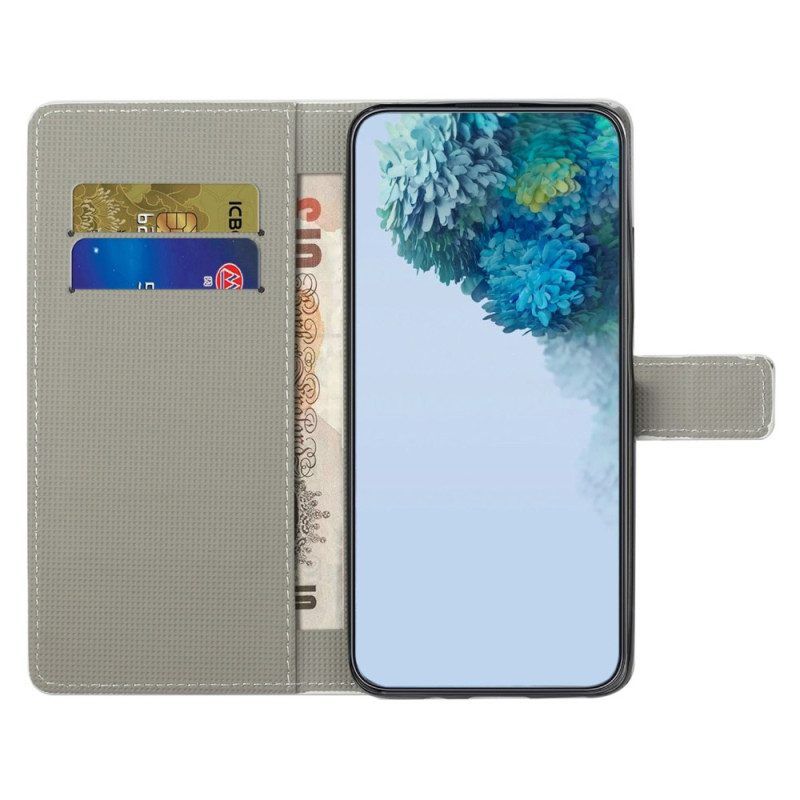 Flip Case Für Samsung Galaxy S23 Plus 5G Schlafende Eule