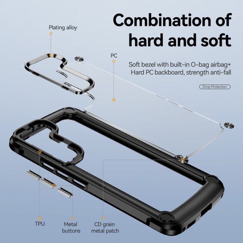 Hülle Für Samsung Galaxy S23 Plus 5G Hybrid Mit Aluminiumlegierung